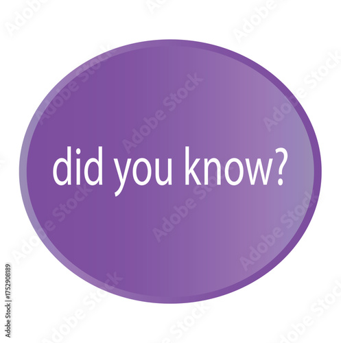 did you know sign on white background	
