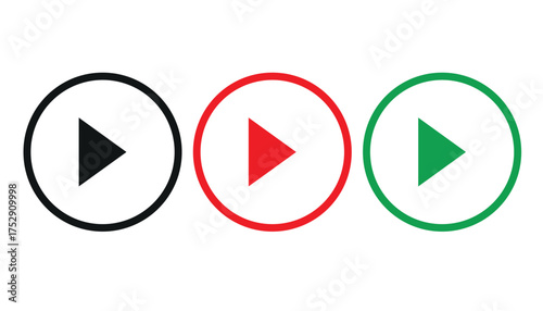 Music or video play bar icon. Audio player for songs or podcast playlist. Play or pause button. Dark theme. Vector illustration	