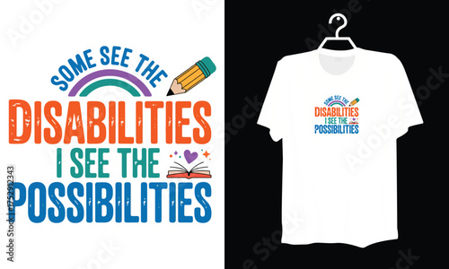 Motivational Poster Featuring Disabilities and Possibilities with Educational Icons