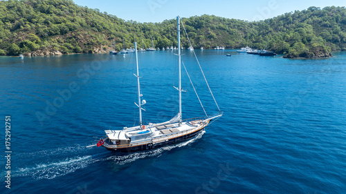 Wallpaper Mural A peaceful cruise through blue horizons on a luxury gulet yacht. Torontodigital.ca