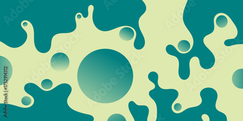 Abstract blue background with vector illustration of water drops and liquid splash pattern.