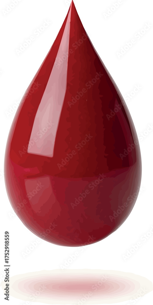 Obraz premium Create World Blood Donor Day concept, a drop of blood isolated on white background.