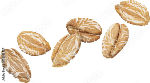 Oat flakes isolated
