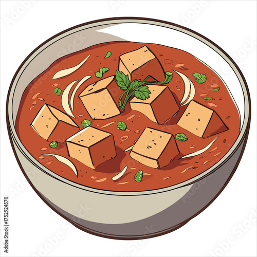 Bowl of delicious shahi paneer, a popular indian dish