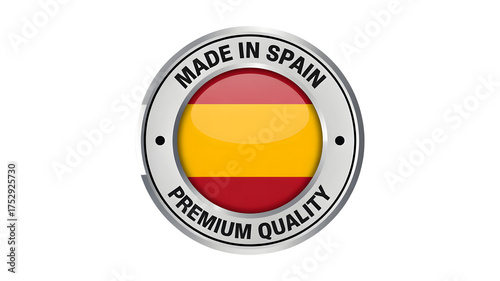 Premium quality label proudly made in Spain with elegant design