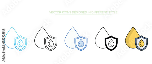 Vitamin C icon set multiple style collection