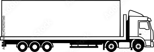 a flatbed truck with a rectangular container