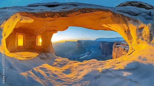 Mesa Arch Sunrise: Golden Light Through Natural Windows in Canyo