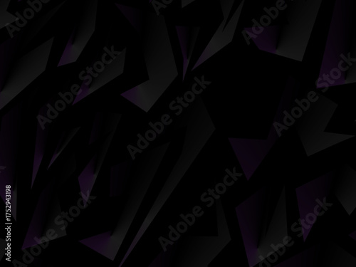 Background with abstract forged carbon fiber vector pattern with randomly arranged dark purple and black fragments, creating a modern and futuristic texture.