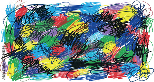 Vibrant Abstract Art A Chaotic Symphony of Colors and Textures in a Dynamic Composition