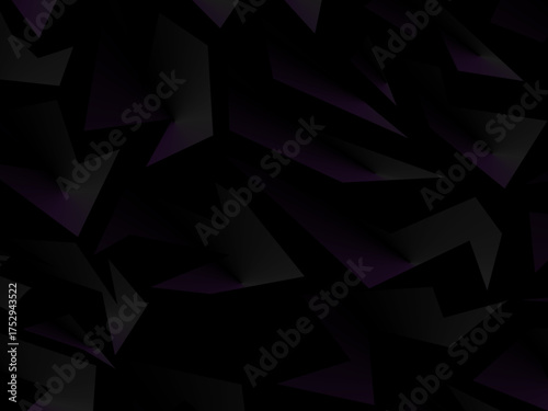 Background with abstract forged carbon fiber vector pattern with randomly arranged dark purple and black fragments, creating a modern and futuristic texture.