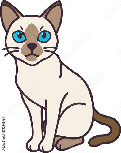 The funny little sphynx kitten pet is a hairless domestic cat and a baby animal that's isolated on a white background for this vector illustration