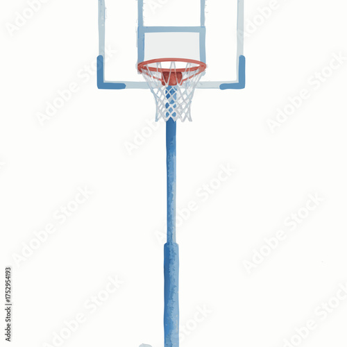 basketball hoop on white background