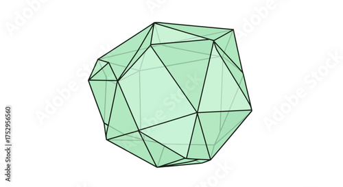 Abstract digital rendering of a complex geometric form, showcasing intricate tessellation and architectural principles in a modern graphic