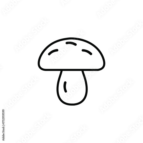 Mushroom Vector Icon Fungi Nature Plant Illustration