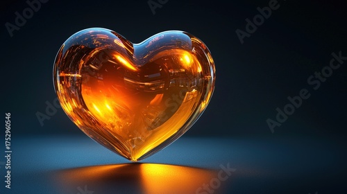 Golden Heart - A Symbol of Love and Warmth.