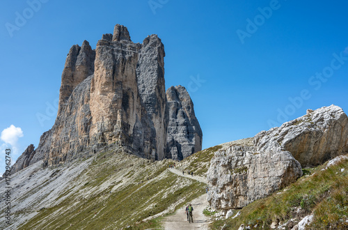 Landscape of Tre Cime di Levaredo - Three Peaks of Lavaredo in the Dolomites, Italy

