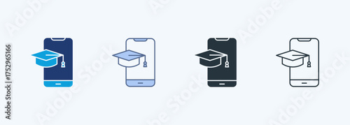 Mobile Learning Multiple Style Icon Collection