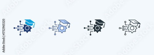 Educational Technology Multiple Style Icon Collection