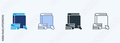 Library Multiple Style Icon Collection