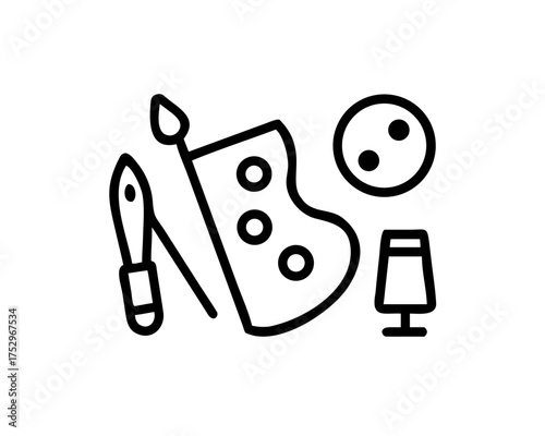 Artistic tools and lamp