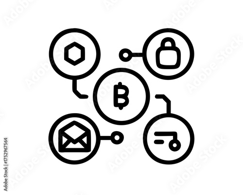 Bitcoin network with encryption, email, and token