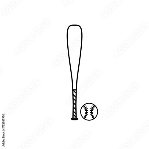 baseball bat and ball