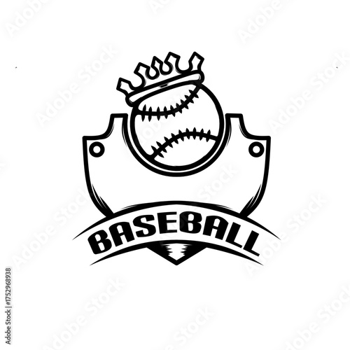 vector illustration of a baseball crown