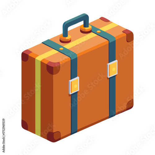 Journey awaits with vintage travel suitcase, ready for adventure