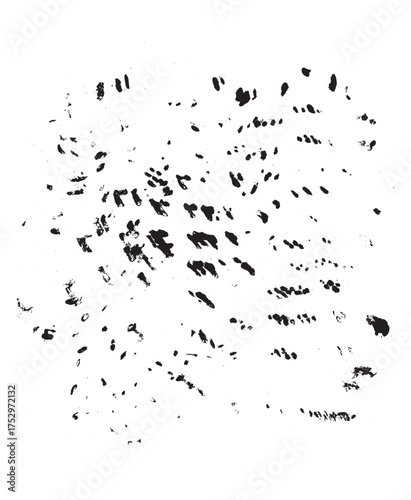 Vector black abstract hand-drawn ink dot texture. Black and white pattern for packaging, cosmetic labels, social media, poster design. Minimal calligraphy doodle style.