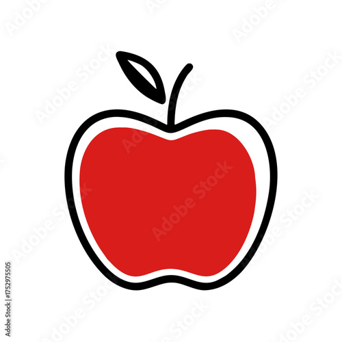 Apple vector illustration design icon logo template. Apple icon vector isolated illustration. Apple fruit with leaf flat vector icon for food apps and websites