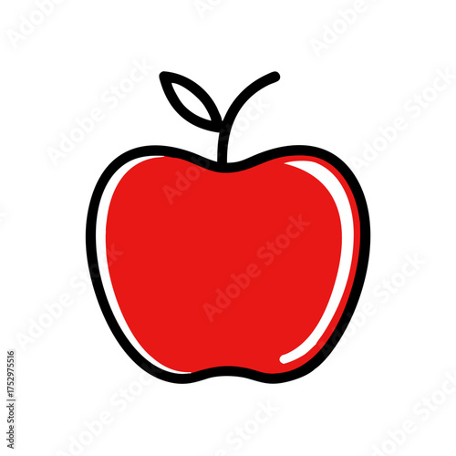Apple vector illustration design icon logo template. Apple icon vector isolated illustration. Apple fruit with leaf flat vector icon for food apps and websites