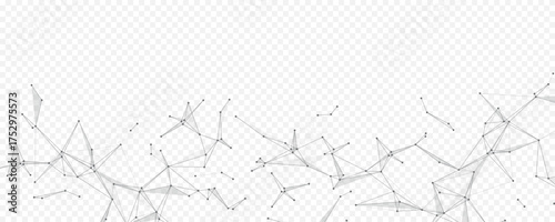 Abstract tech network connection dots. Digital background and big data technology. Blue background with plexus lines. Geometric background with abstract mesh