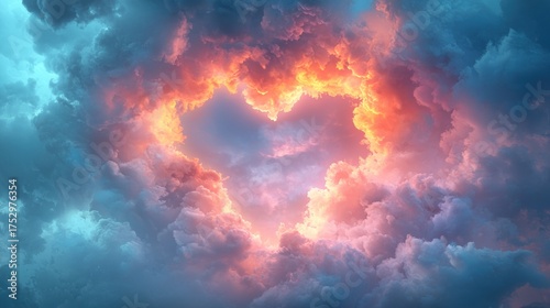 Heart-Shaped Cloud Formation - A Symbol of Love and Hope.