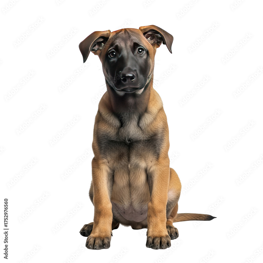 Obraz premium Adorable Belgian Shepherd Puppy Portrait A Cute and Innocent Gaze of This Loyal Dog Breed Species That Will Capture Your Heart With Its Charm