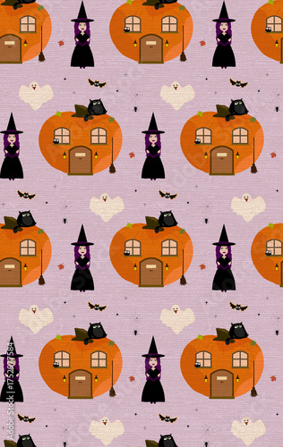 Texture detailed halloween pattern