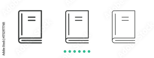 Book icon. Thin line icon vector