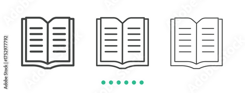 Book icon. Thin line icon vector
