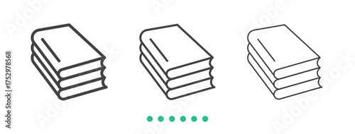 Book icon. Thin line icon vector