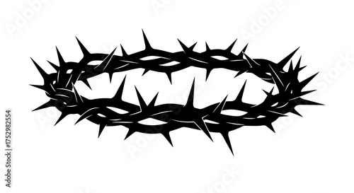 Crown of Thorns Vector A Symbolic Representation of Sacrifice and Faith