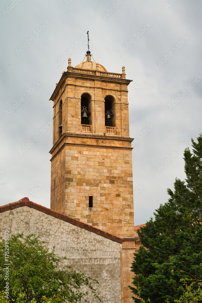Fototapeta premium Co-Cathedral of Saint Peter and Romanesque Cloister, Soria in the autonomous community of Castile and León. Spain 