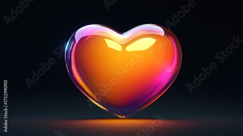 Radiant Heart - A Symbol of Love and Affection.