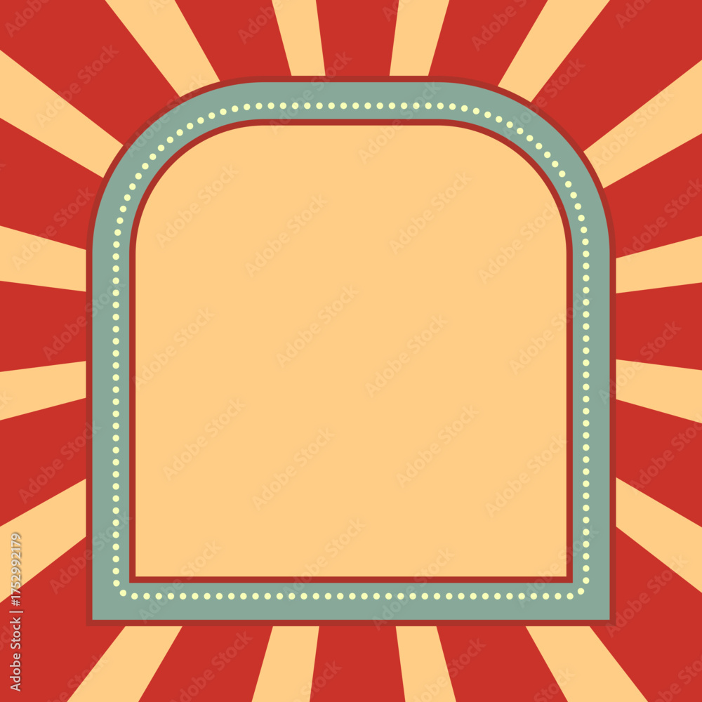Naklejka premium Vintage Circus Banner Frame 