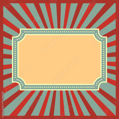 Vintage Circus Banner Frame 