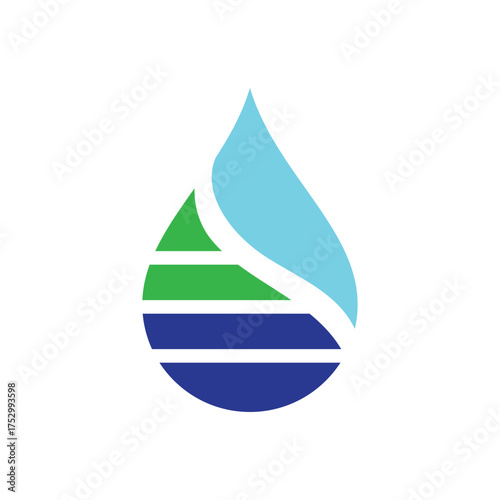 fresh blue water drop design