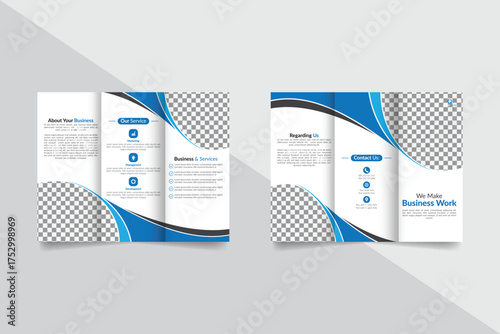 Modern Creative and Professional tri fold brochure vector design template
