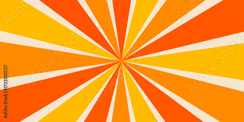 Bright wavy background with warm retro autumn colors. Cool hippie background. Retro psychedelic wavy design from the 60s and 70s.