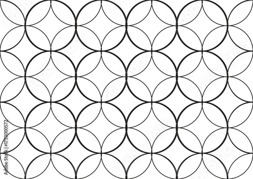 seamless floral pattern with circle