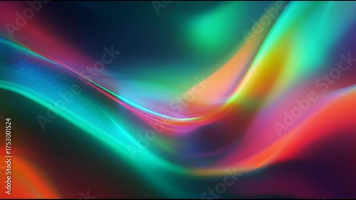 Colorful waves dance across the screen creating a mesmerizing abstract visual experience at a stunning location