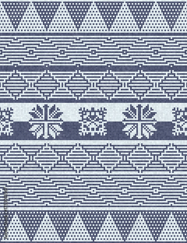 Scandinavian style seamless mosaic tiles pattern